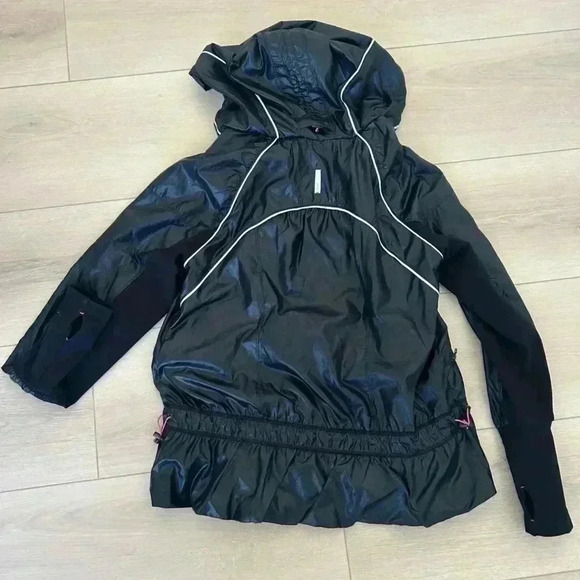 ZELLA Black pink Spring Showers Water Resistant Running Athletic Jacket Medium - Picture 5 of 7